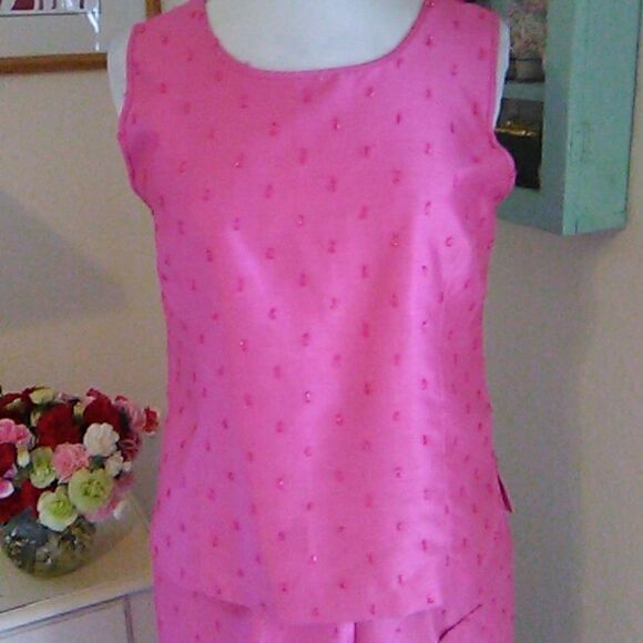 A J Clothing Co. Three Piece Cropped Pants Dressy Beaded Set - Picture 5 of 13